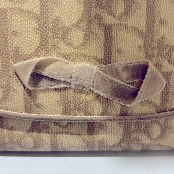 EUC Christian Dior John Galliano Vintage Beige Trotter Monogram Logo Wallet - Picture 7 of 14